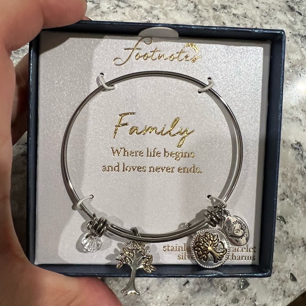 Footnotes “Family” Bangle Bracelet